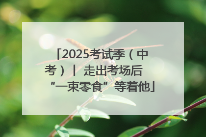 2025考试季（中考）丨 走出考场后 “一束零食”等着他