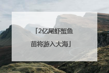 2亿尾虾蟹鱼苗将游入大海