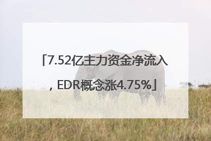 7.52亿主力资金净流入，EDR概念涨4.75%