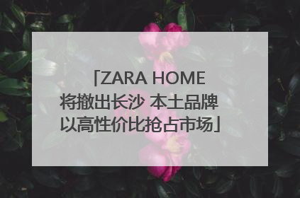 ZARA HOME将撤出长沙 本土品牌以高性价比抢占市场